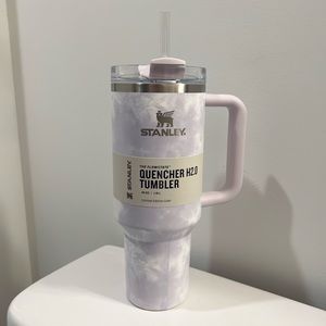 SOLD 💜 Wisteria Tie Dye Stanley 40oz Adventure Quencher H2.0 Travel Tumbler Cup